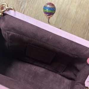 Coach Nora Kisslock Crossbody bag_ pink_ pebbled leather_small